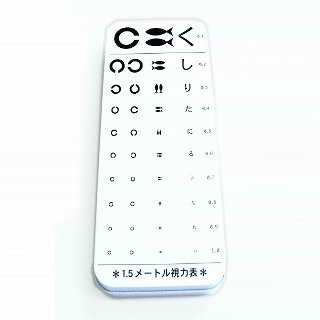 Tin Plate Pencil Case: Visual Acuity Chart