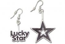 Lucky Star - Text & Star earrings