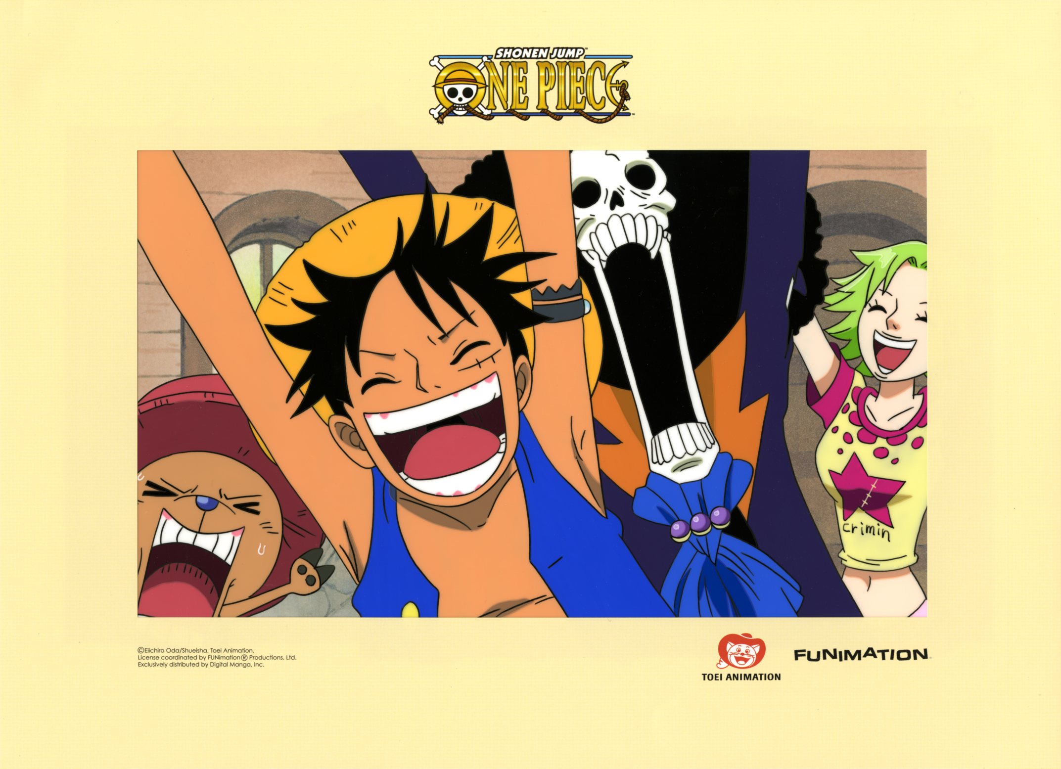 One Piece Cel: Luffy, Choppa, & Brook