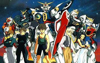 The boys and mechs of Gundam Wing