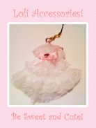 Loli White Dream Dress - Cell Phone Charm